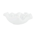 Onda Glass White Ruffled Bowl Home Decor Vietri