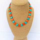 Orange & Turquoise Star Necklace - Sugar Babies Children's Boutique/Meg's Shoppe