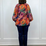 Painter's Petal Button Down Top - Brick Tops Jodifl