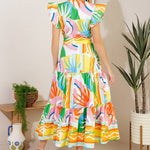 Palm Paradise Midi Dress Long Dresses FLYING TOMATO