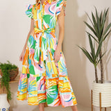 Palm Paradise Midi Dress Long Dresses FLYING TOMATO