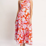 Papaya Blossom Dress Long Dresses FLYING TOMATO