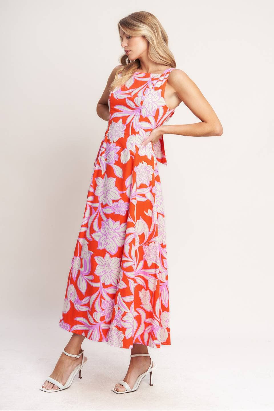 Papaya Blossom Dress Long Dresses FLYING TOMATO