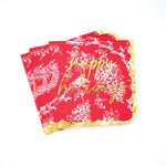 Paper Beverage Napkin - Red Toile Seasonal 8 Oak Lane