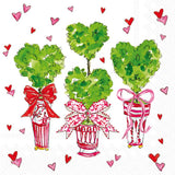 Paper Cocktail Napkins 20 Ct Heart Topiary Rosanne Beck Kitchen + Entertaining Boston International