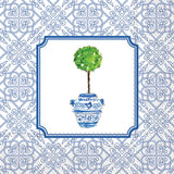 Paper Cocktail Napkins Pack of 20 Blue Topiary Kitchen + Entertaining Boston International
