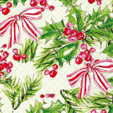 Paper Guest Towels - Pink Holly Bows Christmas - Sugar Babies Children's Boutique/Meg's Shoppe