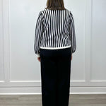 Parisian Rose Striped Cardigan Sweaters Jodifl