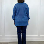 Parker Waffle Knit Cardigan - Dusty Blue Sweaters Zenana