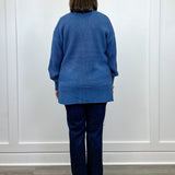 Parker Waffle Knit Cardigan - Dusty Blue Sweaters Zenana