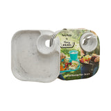 Party Plates - Set of 4 - White/Gray Marble Kitchen + Entertaining Fancy Panz