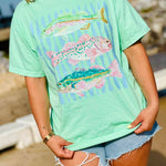 Pastel Trio Fish Graphic Tee Tops Dash Forward Wholesale