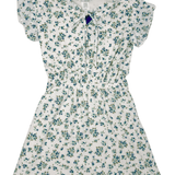 Patricia Pointelle Dress - Blue & Green Floral Girls Play Dresses Area Code 407