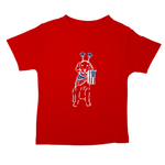 Patriotic Dog S/S Shirt - Red Boys Tees Mustard & Ketchup