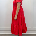 Patton T-Shirt Midi Dress - Red Long Dresses Mudpie