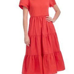 Patton T-Shirt Midi Dress - Red Long Dresses Mudpie