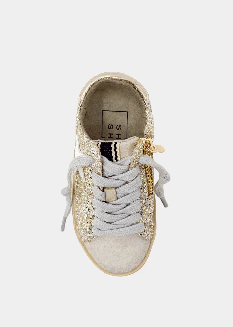 Paula Mini - Golden Glitter Girls Shoes Shu Shop