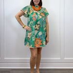 Peach Grove Swing Dress - Green Short Dresses Umgee