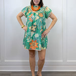 Peach Grove Swing Dress - Green Short Dresses Umgee