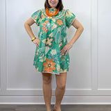 Peach Grove Swing Dress - Green Short Dresses Umgee