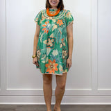Peach Grove Swing Dress - Green Short Dresses Umgee