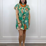 Peach Grove Swing Dress - Green Short Dresses Umgee
