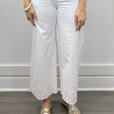 Pearl Scallop Wide Leg Pants Pants Entro
