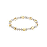 Pearl Sincerity Pattern 4mm Bead Bracelet - 6mm Gold Bracelets enewton