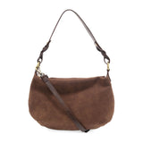 Pecan Effie Faux Suede Hobo w/ Removable Braided Strap Purses + Totes Joy Susan
