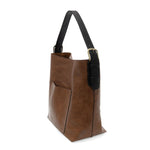 Pecan Hobo Black Handle Handbag Purses + Totes Joy Susan