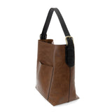 Pecan Hobo Black Handle Handbag Purses + Totes Joy Susan