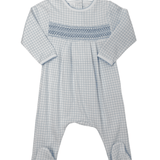 Peek-a-Boo Wishes Smocked Footie - Lt. Blue Baby Sleepwear Magnolia Baby