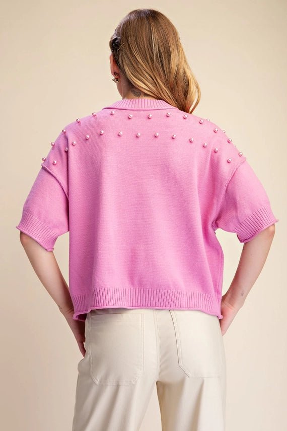 Penelope Pearl Top Sweaters Glam