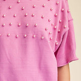 Penelope Pearl Top Sweaters Glam