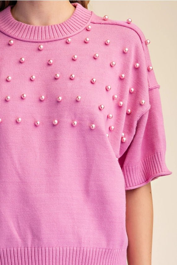 Penelope Pearl Top Sweaters Glam