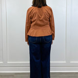 Peplum Hem Trucker Jacket - Ginger Spice Outerwear Liverpool