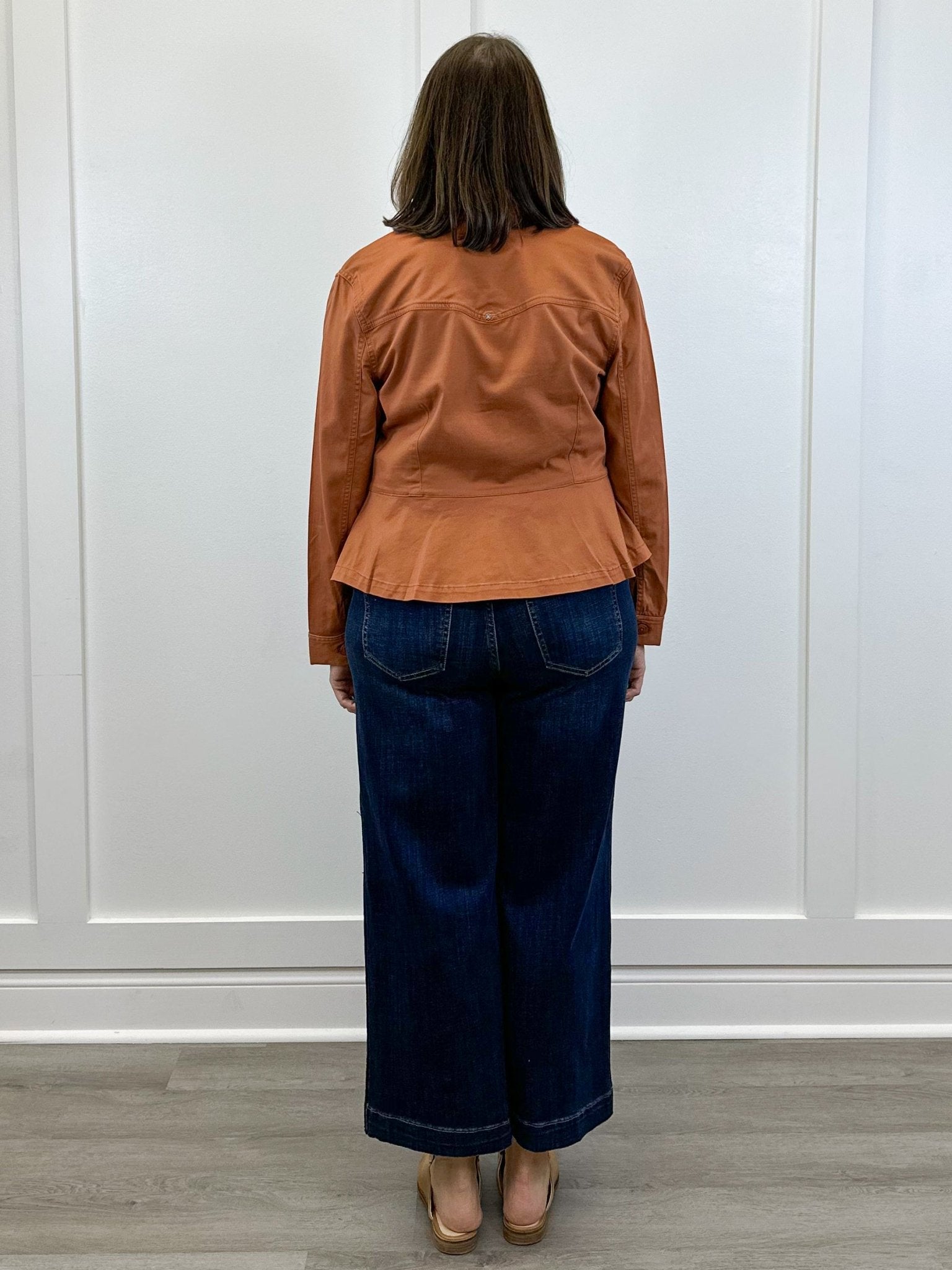 Peplum Hem Trucker Jacket - Ginger Spice Outerwear Liverpool