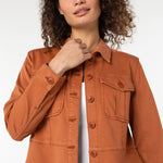 Peplum Hem Trucker Jacket - Ginger Spice Outerwear Liverpool