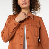 Peplum Hem Trucker Jacket - Ginger Spice Outerwear Liverpool