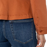 Peplum Hem Trucker Jacket - Ginger Spice Outerwear Liverpool