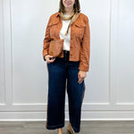 Peplum Hem Trucker Jacket - Ginger Spice Outerwear Liverpool