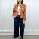 Peplum Hem Trucker Jacket - Ginger Spice Outerwear Liverpool