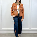 Peplum Hem Trucker Jacket - Ginger Spice Outerwear Liverpool