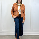 Peplum Hem Trucker Jacket - Ginger Spice Outerwear Liverpool
