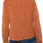 Peplum Hem Trucker Jacket - Ginger Spice Outerwear Liverpool