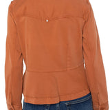 Peplum Hem Trucker Jacket - Ginger Spice Outerwear Liverpool
