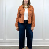 Peplum Hem Trucker Jacket - Ginger Spice Outerwear Liverpool
