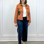 Peplum Hem Trucker Jacket - Ginger Spice Outerwear Liverpool