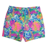 Performance Swim Trunks - Neon Ocean Coral Kids Swim Rufflebutts
