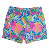 Performance Swim Trunks - Neon Ocean Coral Kids Swim Rufflebutts